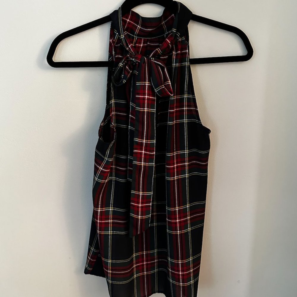 High-neck J-Crew Tank with Tie